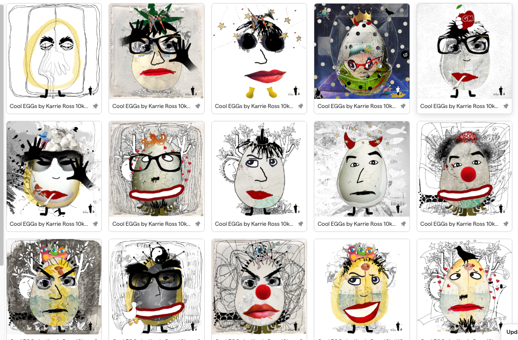 NFT collection "Cool EGGs" by Karrie Ross created in 2025